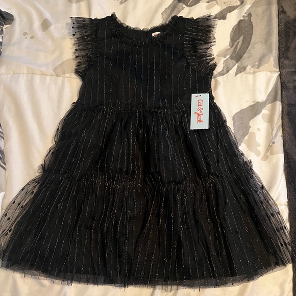 Cat & Jack Dresses Gold And Black Tulle Dress Poshmark